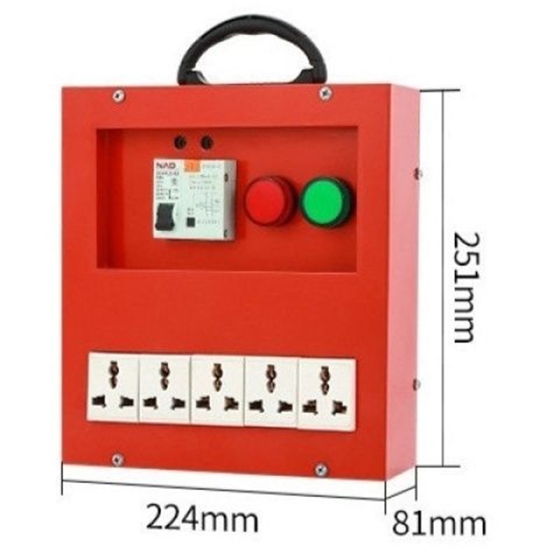 工地临时配电箱装修移动手提式线盒 长F宽高为:224*251*81