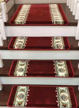 高档新中b式家免胶自粘方形楼梯梯木踏步垫实阶纤维用防滑蓝色地