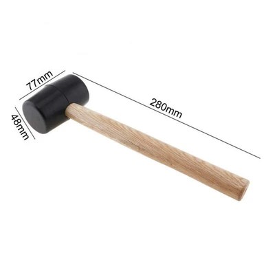1pc Non-elasticl Rubber Hammer Mounting Hammer with Round He