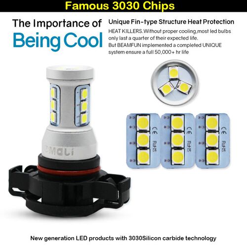 CANBS No Error H16 LED 5202 zPS19W PSY24W LED Bulbs for ADI