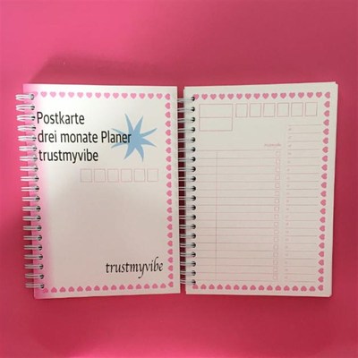 韩国真诚信任我的Vibe时t间表计划和管理3个月的明信片格式笔记规
