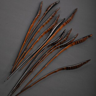 竹根黑漆茶针茶拨两m用茶针茶拔扒竹制手工打磨日式六君子茶道配