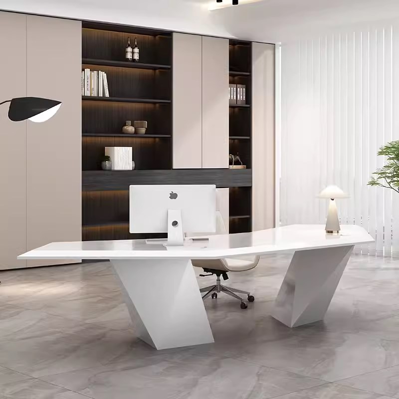 创意烤漆办公桌设计师总监工作台时尚简约K现代老板桌医美咨询桌