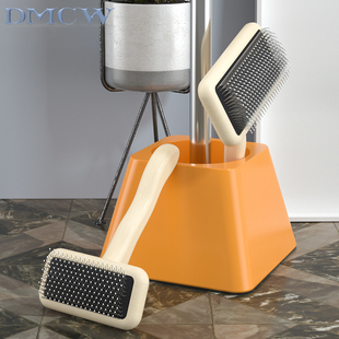 泰迪拉毛梳毛圆点实木针梳不锈钢圆头软针榉木Q曲面美容梳子狗狗