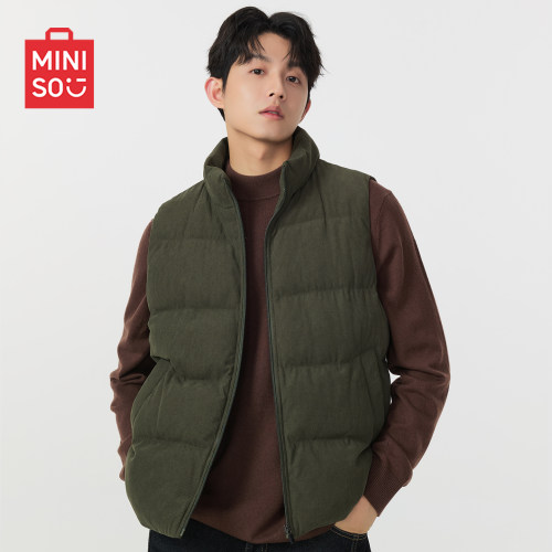 【复古灯芯绒】名创优品棉服马甲