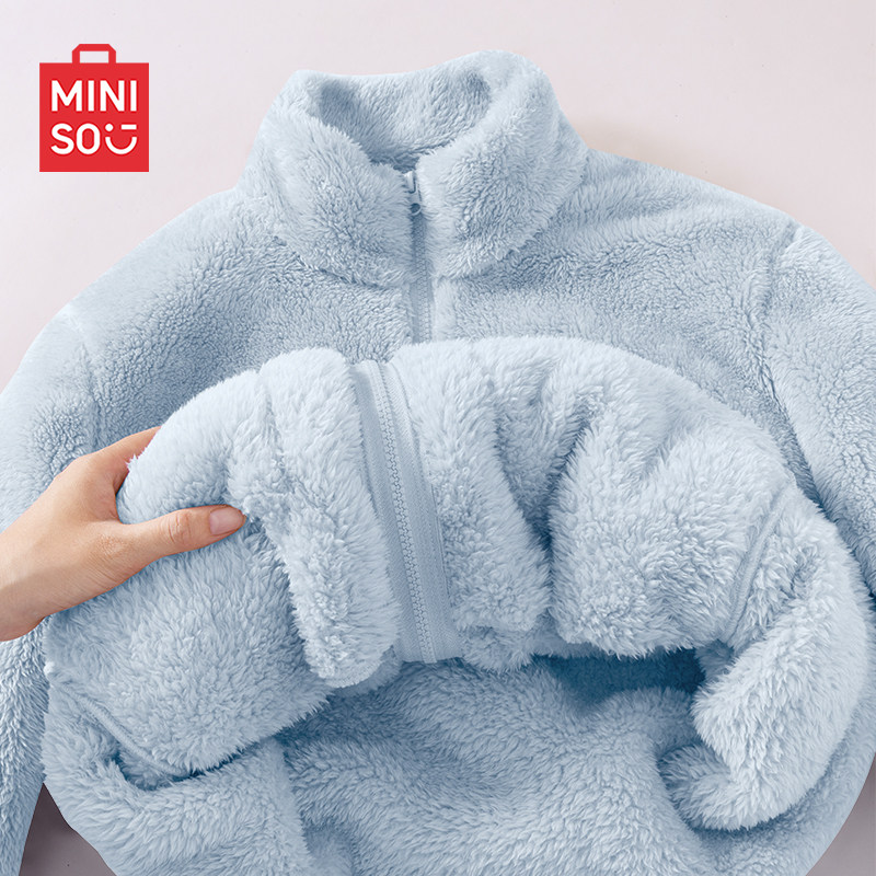 MINISO/名创优品摇粒绒外套女2026新款冬季小个子加厚毛绒抓绒衣J