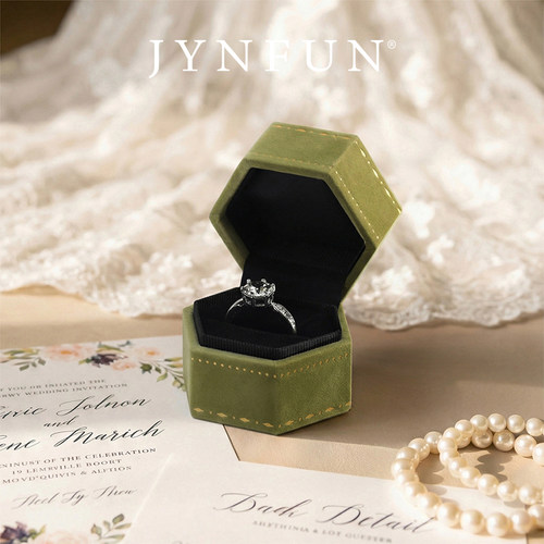 JYNFUN/京梵高档迷你求婚戒指盒
