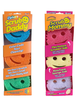 ScrubDaddy笑脸妈妈双面魔力清洁擦强力去污海绵洗锅碗经典老爸