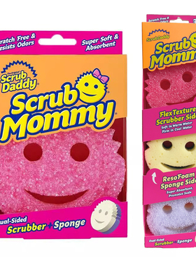 ScrubDaddy笑脸妈咪双面魔力清洁擦强力去污海绵洗锅碗经典老爸