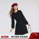 betu百图高级感小香风收腰连衣裙女2025年冬季 新款 赫本风小黑裙