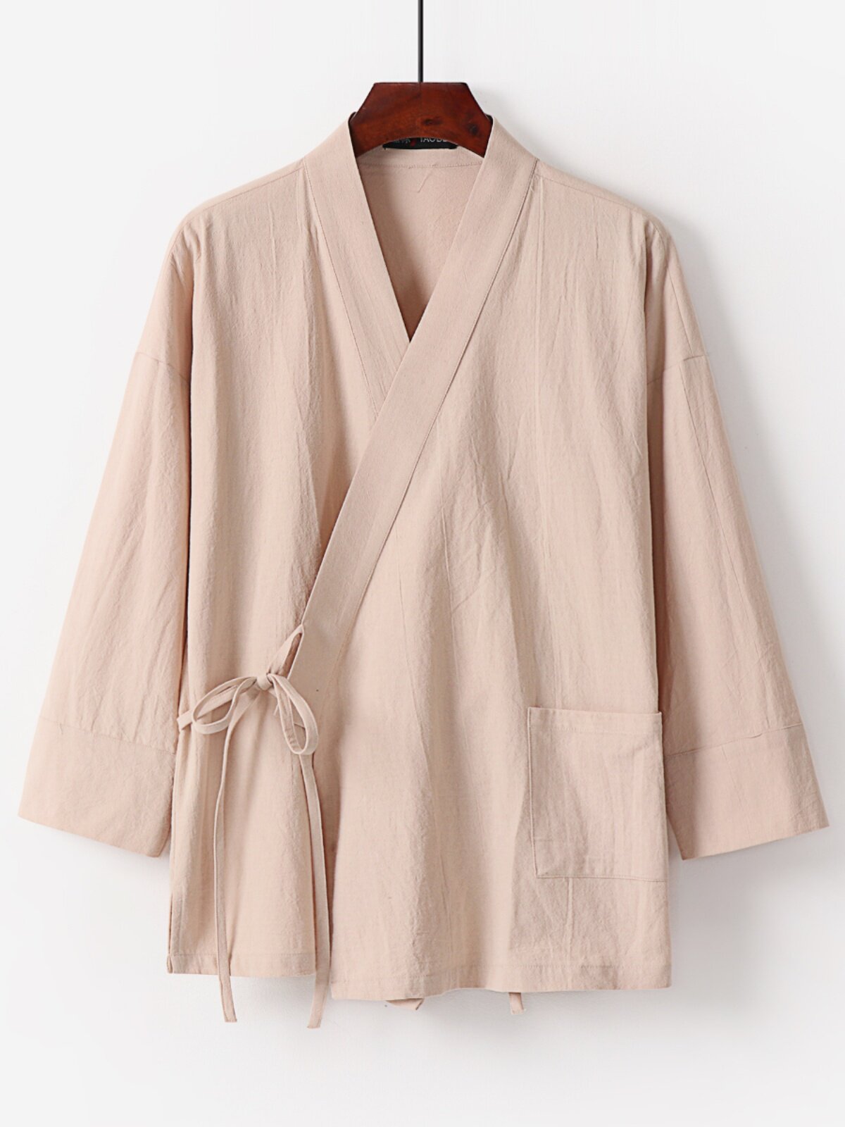 당나라 정장 국가 동향 복고풍 스타일 HANFU 레이스 업 셔츠 남성 면화 및 린넨 초대형 중국 스타일 카디건 느슨한 도교 가운 남성 의류