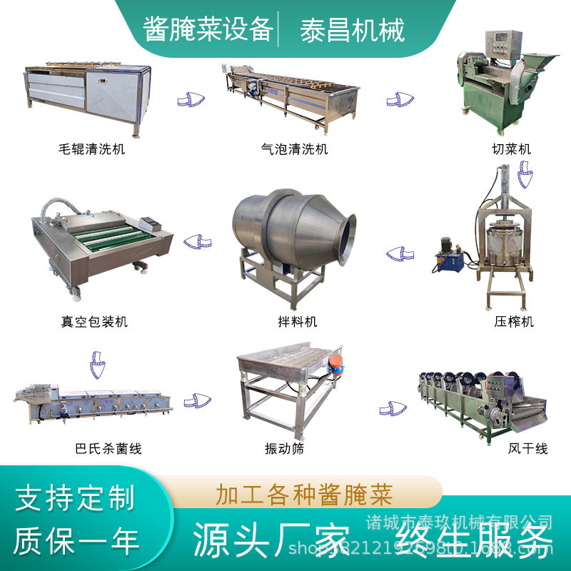 厂家直销加工全套设备芥菜生产线黄瓜酱菜泡菜加工设备海带丝机器