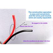 铜包铝红黑平行线2芯X0.3平方国标监控电源线电话线喇叭LED连接线