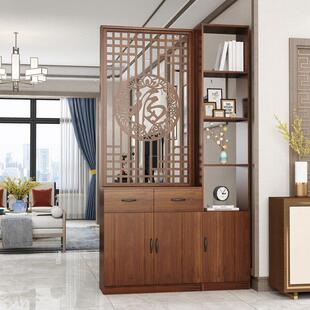 简约玄关柜客厅隔间柜一体现代进门鞋柜新中式屏风柜入门门厅柜装