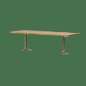 北欧简约风格 长方形实木白蜡木双拼铸铁小户型餐桌办公桌书桌饭桌