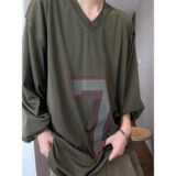 美式高街重磅长袖t恤男卫衣服复古潮牌内搭打底衫513ACT2258P38，男装T恤，星座513A