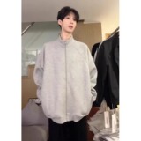 棒球夹克男新款美式花灰色外套时尚潮流外套513AKS2213P47，男装夹克，星座513A