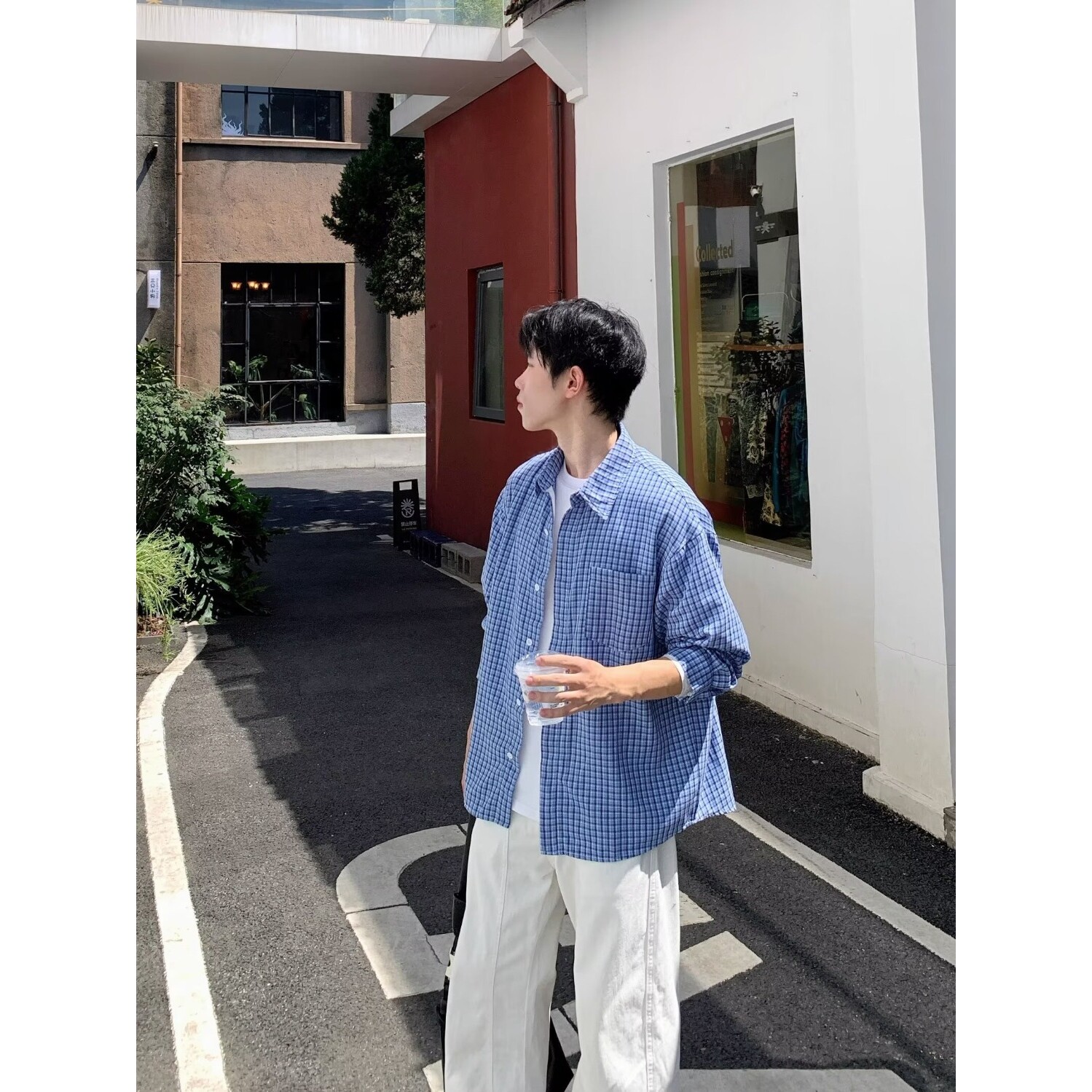 时尚原宿新款百搭文艺气质衬衫潮流慵懒日系513ACS2232P40,男装衬衫,星座513A