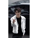 美式垫肩短款外套男潮牌痞帅立领机车夹克513AJK2095P60，男装夹克，星座513A
