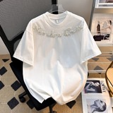 手工珠美式潮牌街头重磅t恤短袖男女时尚痞帅百搭513ADX794P38，商品下架区，星座513A