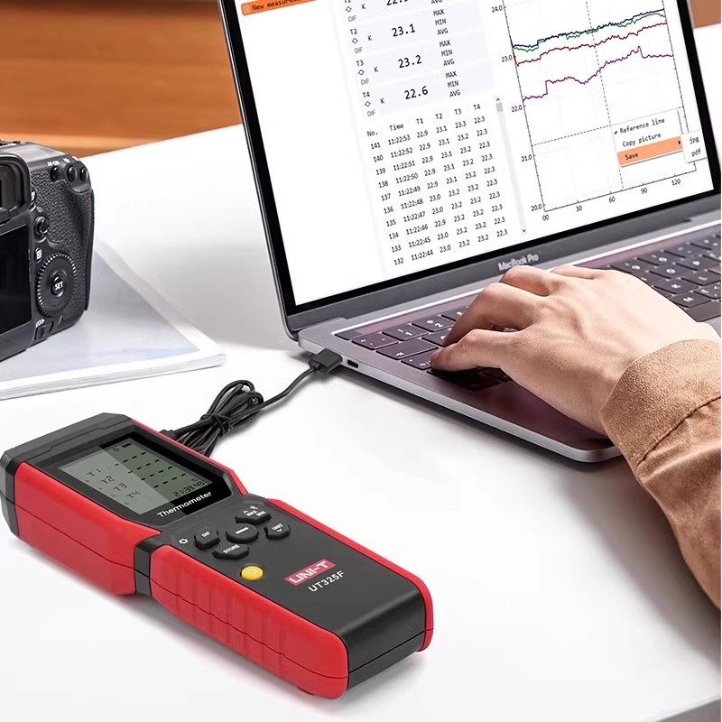 优利德UT321/325接触式测温仪高精C度K型温度计数字点温计UT320A/