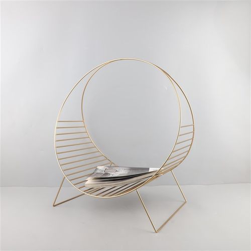 北欧创意几何铁艺杂m志架报刊架落地展示架装饰摆件书房家居装饰