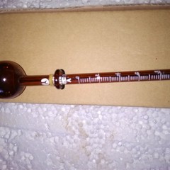 1633A级微量滴k定管2ml 棕色夹式微量滴定管飞休式 纯手工刻度线