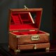 缅甸花梨红木首饰盒高档实木制收纳盒中K式 锁手提珠宝箱嫁妆 密码