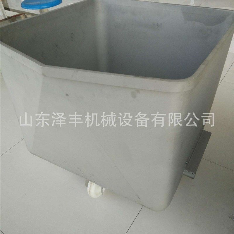 厂家优质标准304不锈钢t桶车 200L肉料车 周转车 圆角桶车