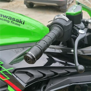 适用川崎忍者NINJA500 uZ500改装不锈钢加重手把堵头车把平衡端子