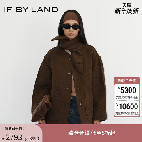 IFBYLAND可拆卸围巾棉服女