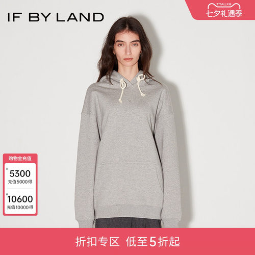 IFBYLAND蝴蝶加绒连帽卫衣
