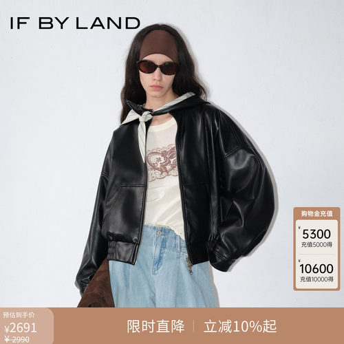 IFBYLAND黑色撞条纹两面穿外套