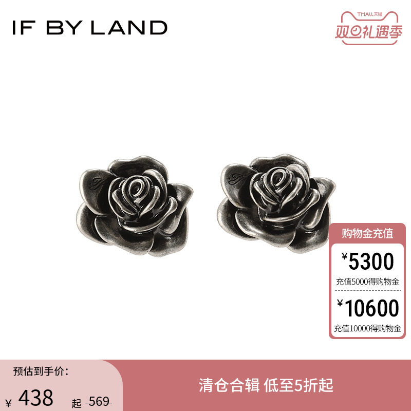 IFBYLAND做旧玫瑰耳钉