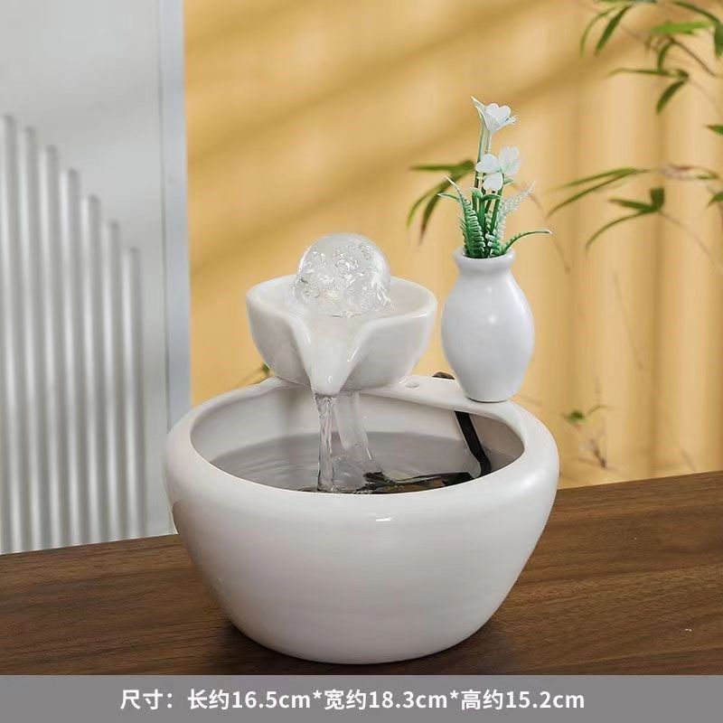 现货速发创意小型自动循环流水鱼缸陶瓷家居桌面玄V关流水生财工,家居饰品,流水摆件,淘宝优惠券,粉丝福利购,淘宝优惠卷