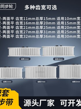 同步带轮免键Sf8M32齿AF齿宽27/32内孔10124齿轮带胀紧套同步轮S8