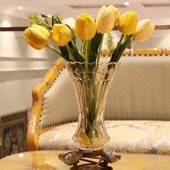 朱丽安豪华法国铜手绘陶瓷鸟捷克水晶宽直径大V水果盘乔迁礼物