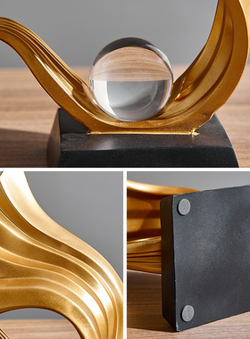 保真速发创意g风生水起酒u柜电视柜装饰摆件轻奢高档家居客厅办公