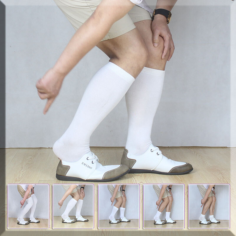 白色袜子男士过膝长筒袜男生纯白小腿中筒棉袜长袜jk学生白袜纯棉