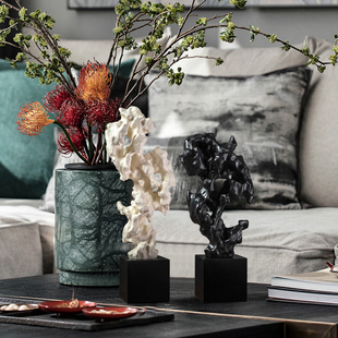 新中式仿真树f脂太湖石摆件家居客厅玄关酒柜酒店软装工艺品装饰