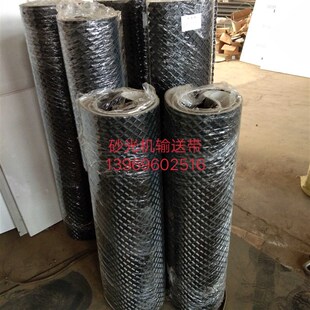 新款青岛  木工机械 q宽带砂光机 抛光机输送带工业用金属链板包