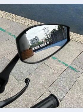 AOS4白色镜面后视镜九号F90m N70c 小牛JUQIN1S电动车小日子后视