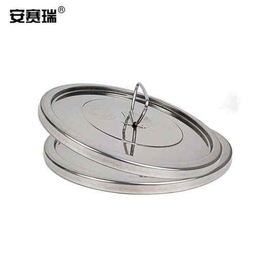安赛瑞不锈钢存储桶盖子商用304A不锈钢桶带盖储水桶3030cm圆桶