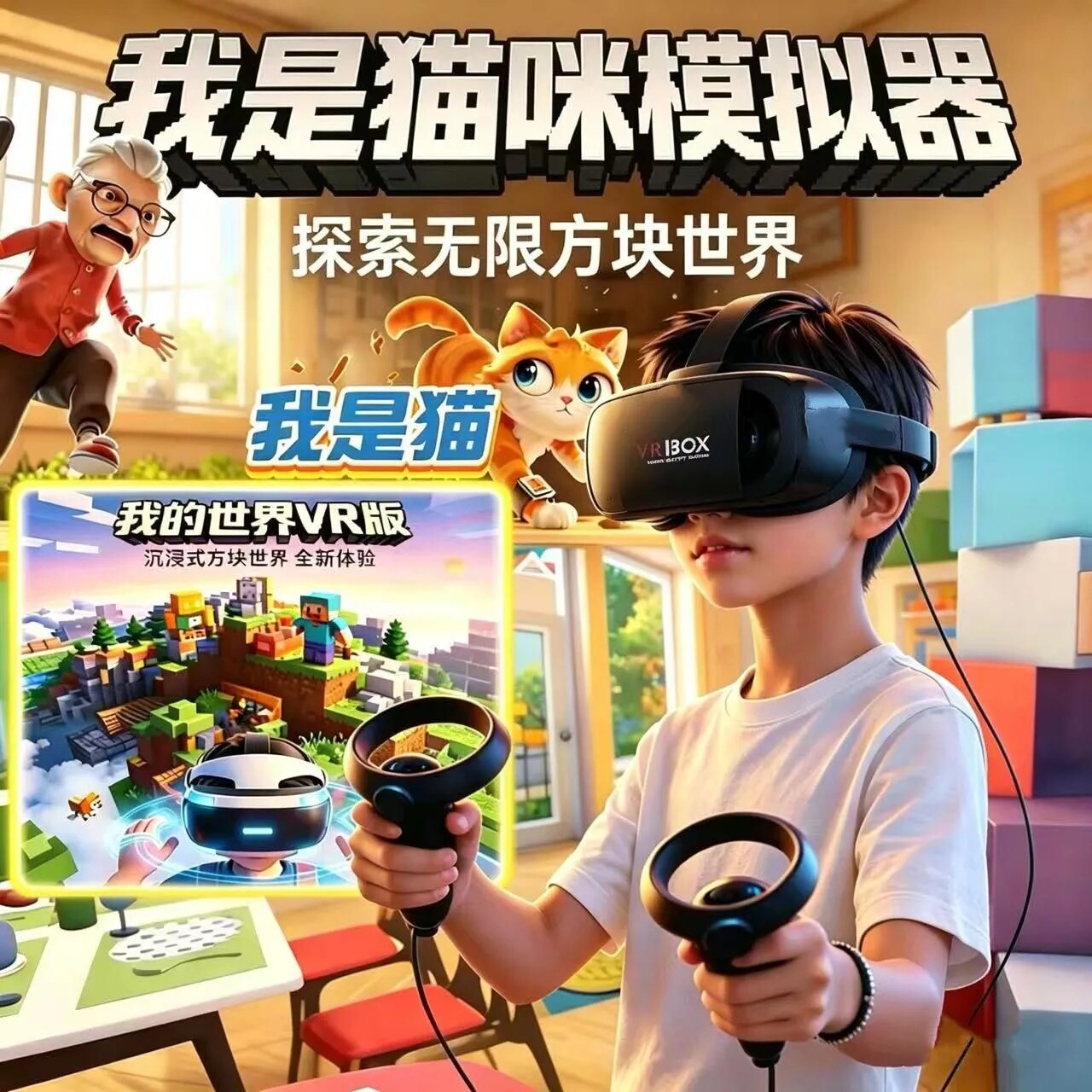2026新款10VR眼镜玩游戏游戏身临其境玩具vr虚拟头戴式正版vr眼镜
