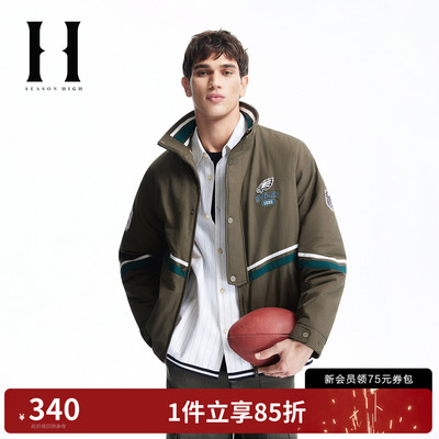 SEASON HIGH NFL联名2025年冬季新款男装棉服宽松立领长袖上衣