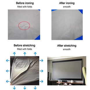 1.6m x 2.5m Projector screen reflectiIve fabric cloth projec