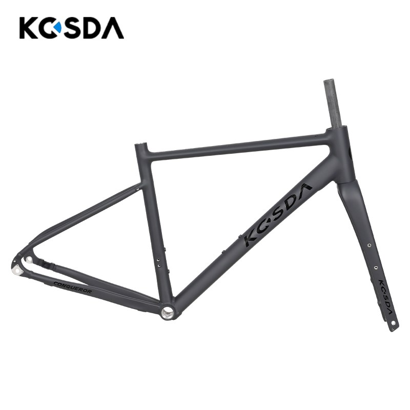 KOSDA 铝合金砾石公路自行车瓜车车架碳纤O维桶轴前叉内走线车架