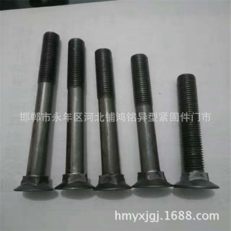 厂家直销供应镀锌马车栓 犁尖丝 桥架螺丝 国标沉头方颈犁尖螺丝