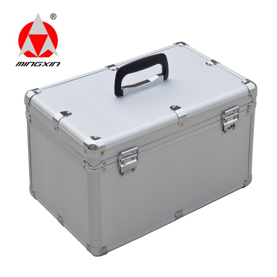 现货手提仪器采样工具收纳铝合金箱多功能格子棉UEVA开模定制