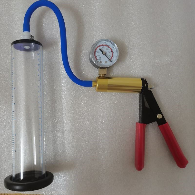 High-enhd法兰底缸金属吸力枪带压力表款阴茎耐力训练健身器材